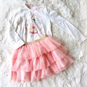 Princess Sparkle Top and Matching Tulle Tutu Skirt